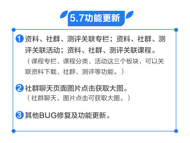 功能更新丨資料、社群、測評關(guān)聯(lián)專欄、社群聊天頁面圖片獲取大圖等